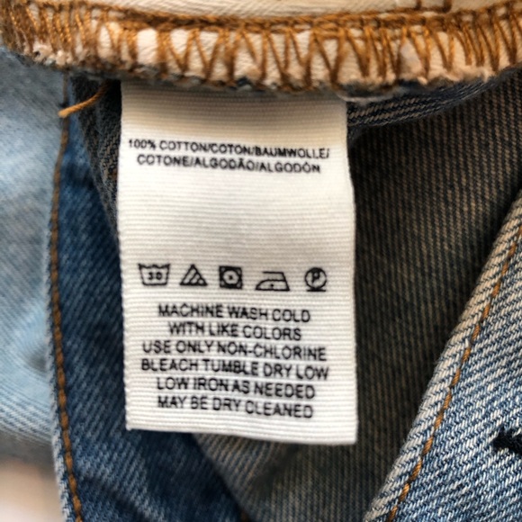 Free People Women’s 27 Destroyed Syxx Boyfriend Jeans Denim Blue OB548601 - Picture 10 of 10